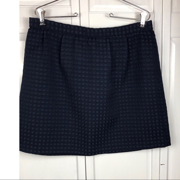 KATHERINE BARCLAY-MONTREAL , NAVY JACQUARD WOVEN PENCIL SKIRT - Picture 3 of 6